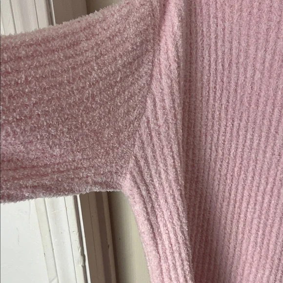 Elegant Pink Cowl Neck Sweater Dress - Picture 9 of 14